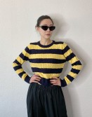 Yellow & Black Cable Knit #250107